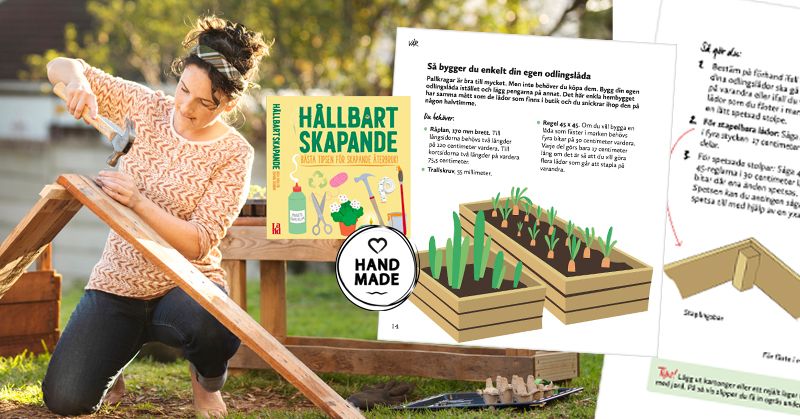Hållbart skapande - ny bok från Land. Boken är rik på pedagogiska illustraationer av Petra Wikström.