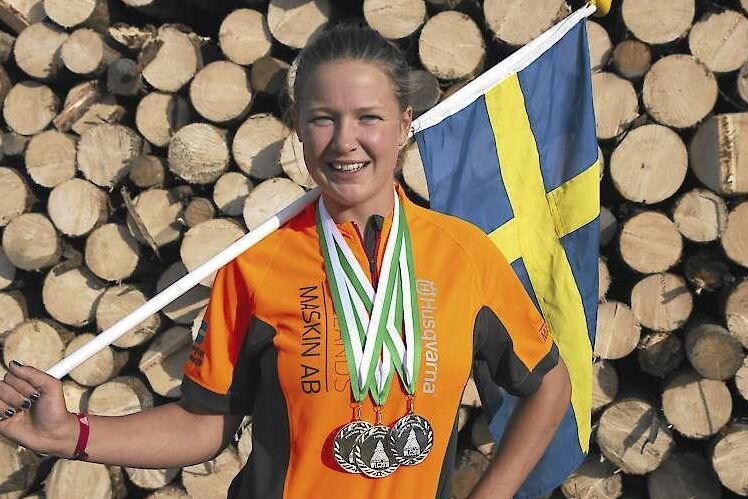 Linn Arvidsson är bäst i världen på motorsåg.