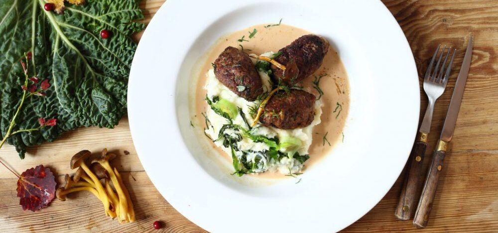 Potatismos med trattkantareller