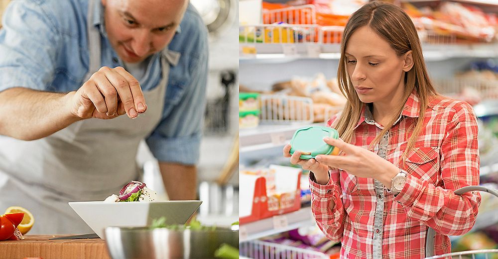 Det mesta saltet vi får i oss kommer från hel- och halvfabrikat. Även restaurangerna brukar salta lite i överkant.