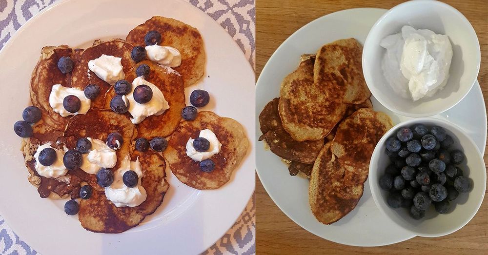 Lyxa till frukosten eller mellanmålet med nyttiga bananpannkakor.