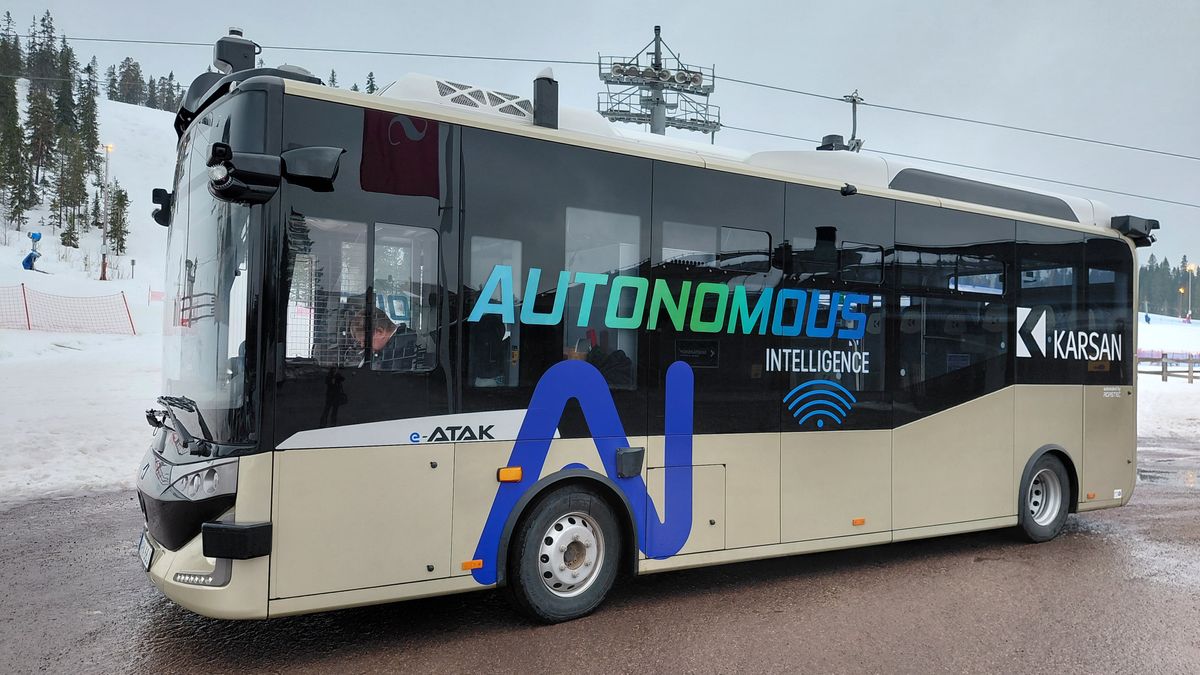 Här testas självkörande bussar i svenska fjällen i vinter