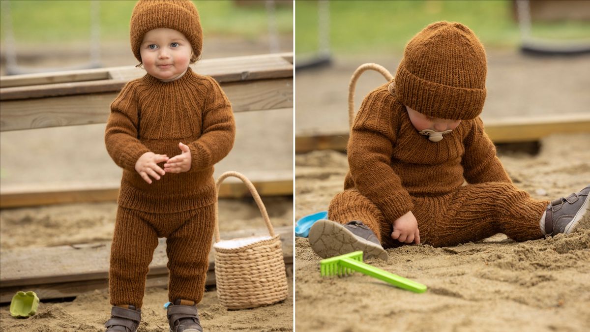 Sticka höstens mjukaste set till baby och barn