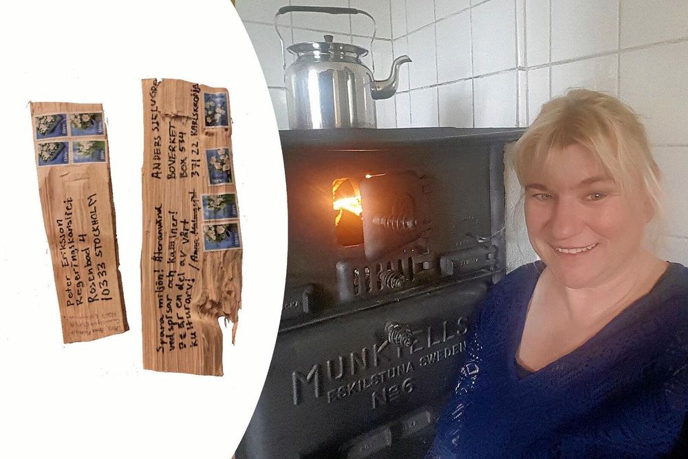 Ann Tiljann, Vedspisupproret, firar segern med kaffe på sin vedspis.