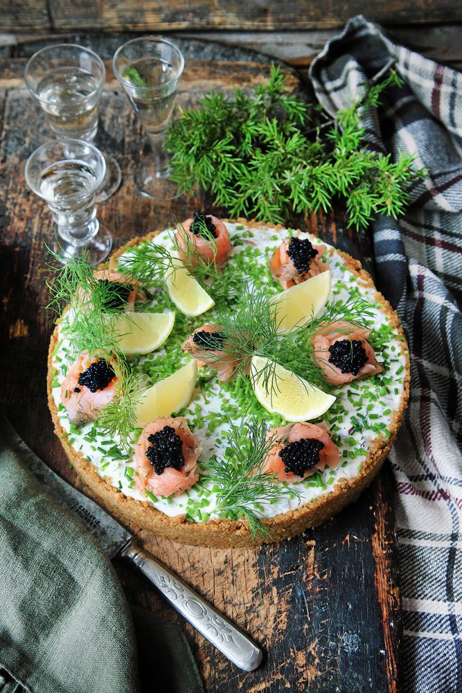 Gravlaxcheesecake.