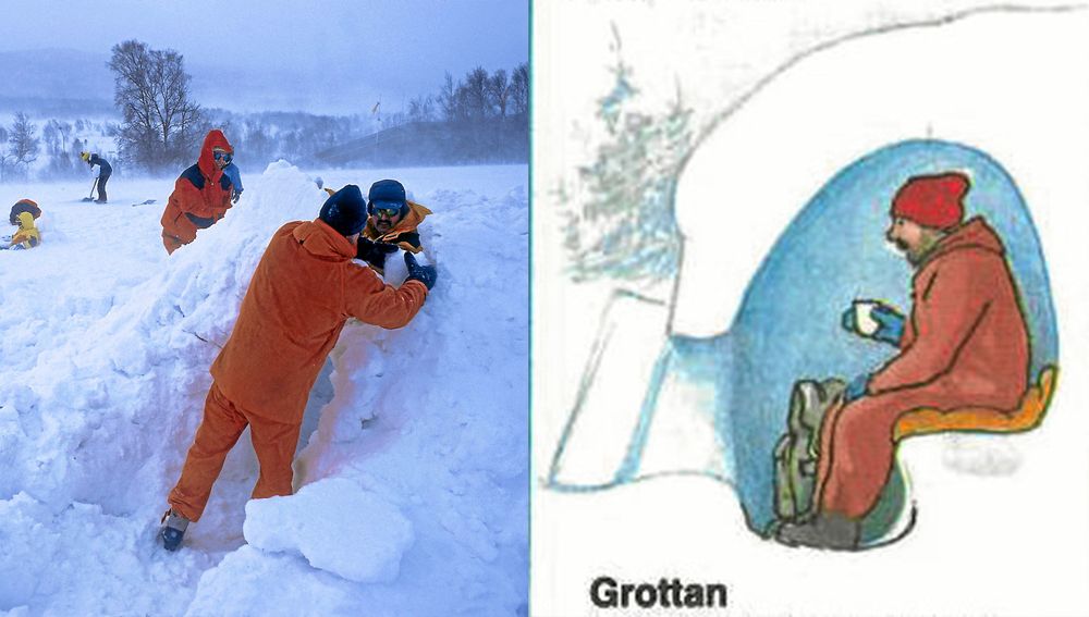 Gräv en snökoja som du sedan övernattar i – en fantastisk upplevelse.