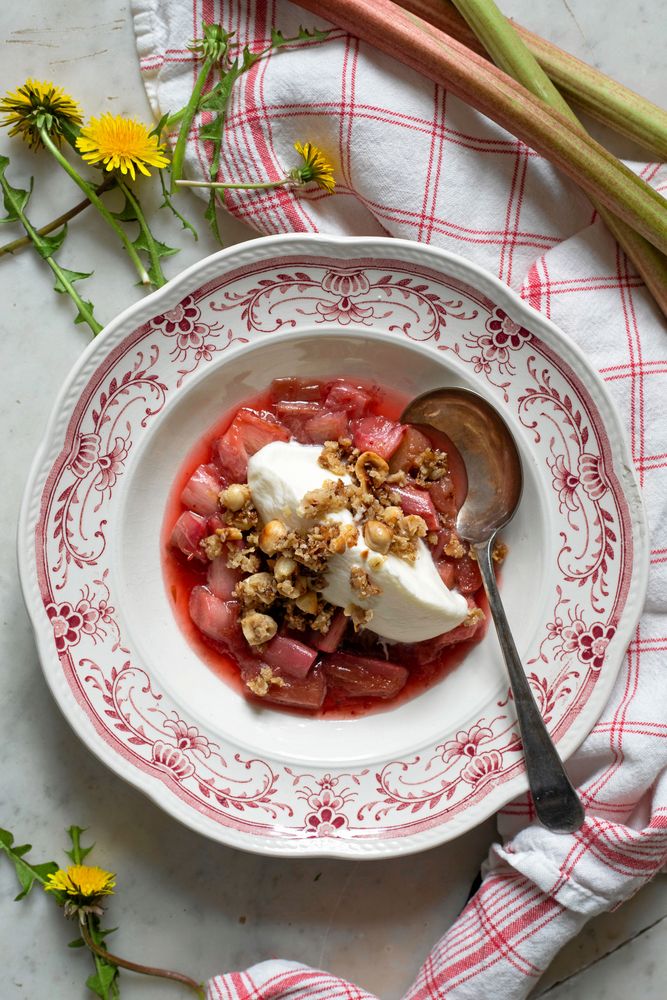Rabarberkompott, laga en ljuvlig försommardessert.