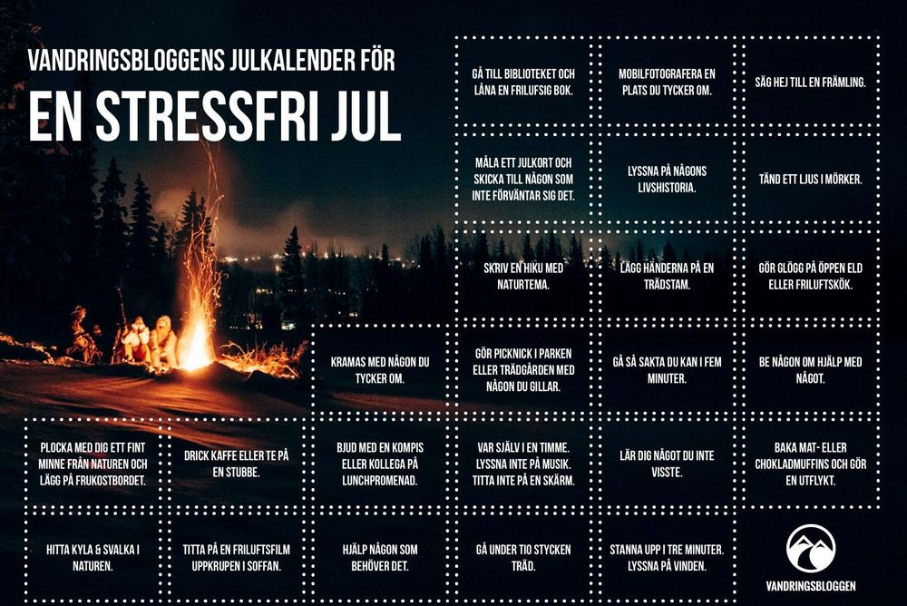 En stressfri julkalender! Ladda ner kalendern via länken längst ner i artikeln.