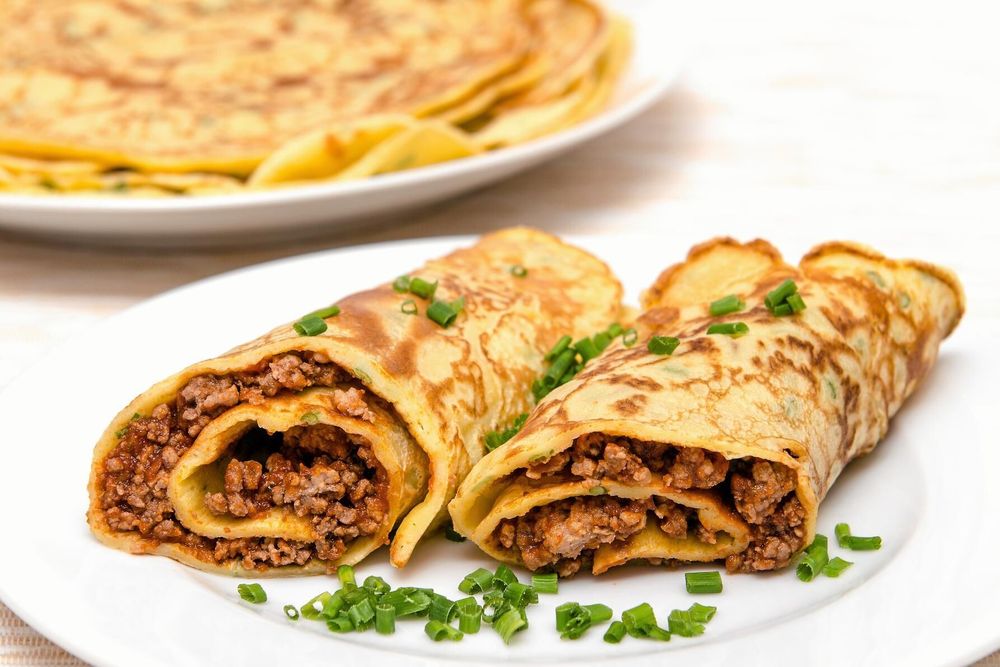 Pannkaksrulle med köttfärs