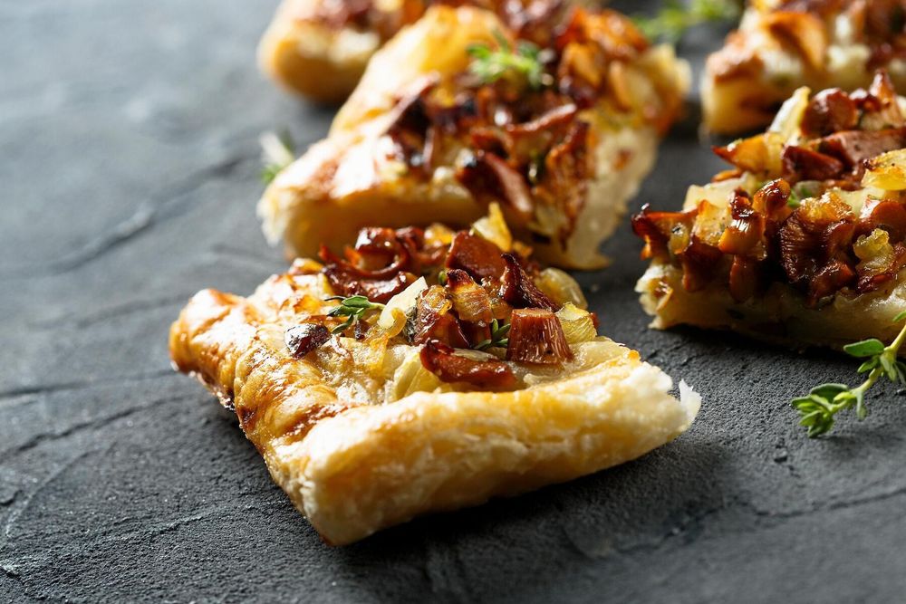 Kantarellpaj med filodeg
