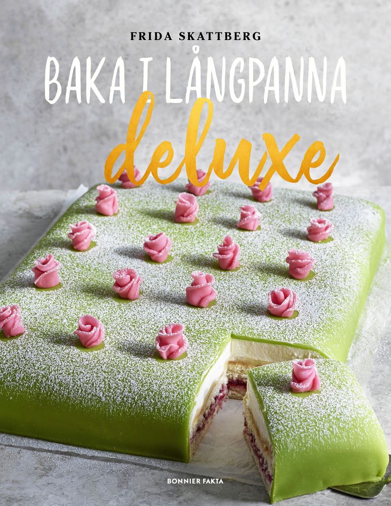 ”Baka i långpanna deluxe” är bakboken där Frida Skattberg har samlat sina bästa recept för långpanna.