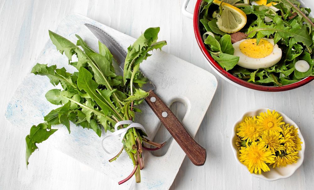 Gör en daglig sallad av färska, späda blad och blommor.