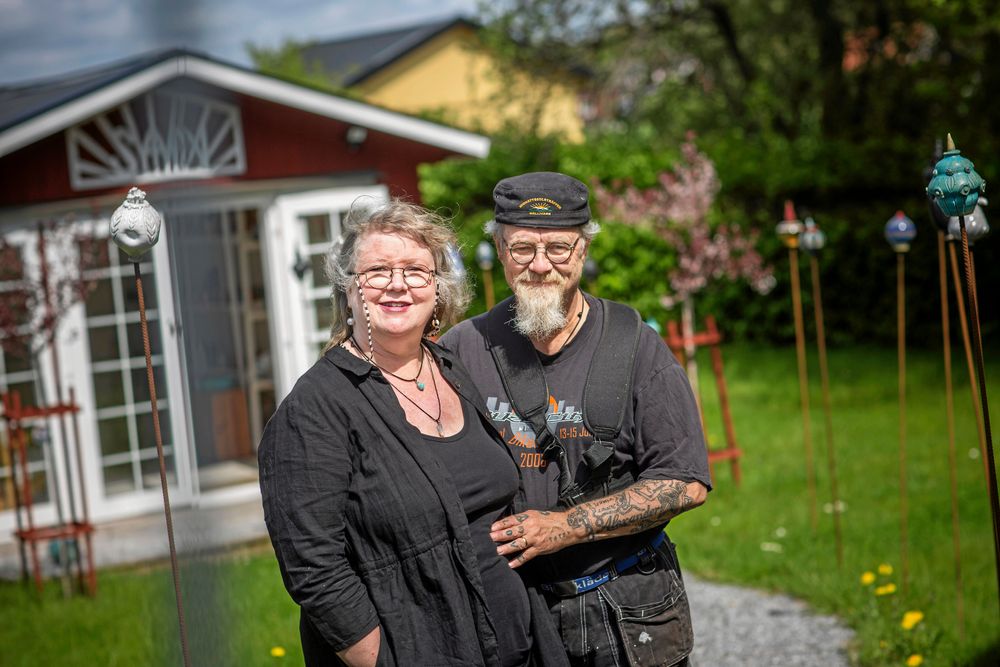 Keramikern San Lundberg Vikström och maken Tommy flyttade hit från Morjärv i Norrbotten.
