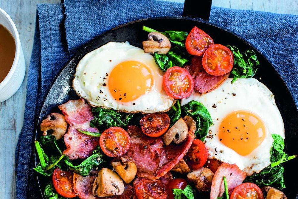 Härlig engelsk frukost, perfekt som en helgvariant på långfrukosten.