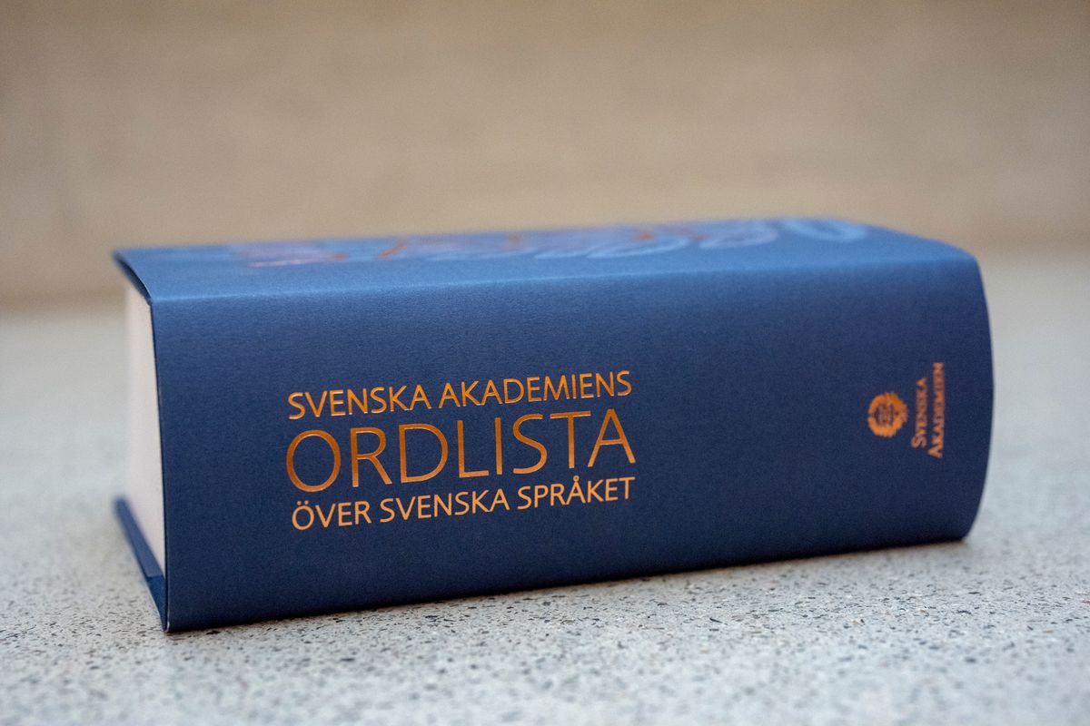 Svenska akademiens ordlista i bokformat.