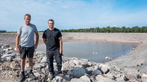 Bevattningsdammen avgörande för gårdens framtid